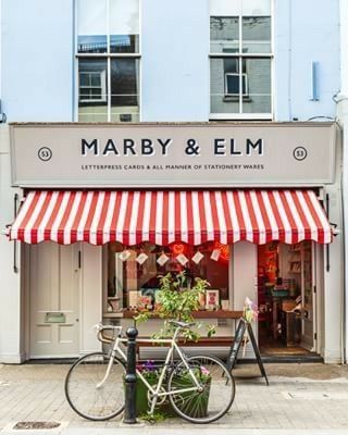 Dream Kitchen Luxury, Striped Awning, Shop Awning, Kitchen Luxury, Storefront Design, Cafe Shop Design, Location Inspiration, Shop Fronts, Coffee Shop Design