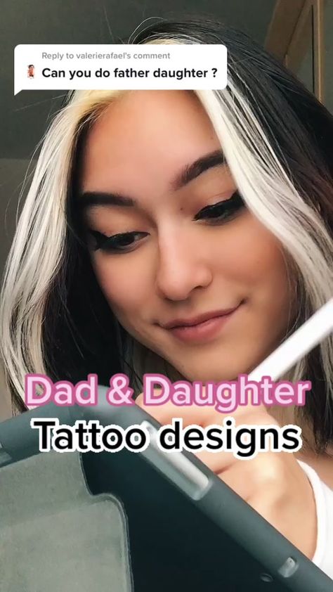 Matching Tattoos For Dad Daughter, Matching Tattoos For Father And Daughter, Matching Dad Daughter Tattoos, Dad Daughter Tattoos Matching, Tattoos For Father And Daughter, Daughter And Dad Tattoos, Matching Tattoos Dad Daughter, Dad And Daughters Tattoo Ideas, Father And Daughter Tattoo Design