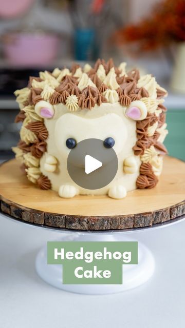 Woodland Cake Ideas, Fondant Tree, Tahini Chocolate, Hedgehog Cake, Vanilla Bean Paste, Self Raising Flour, Cake Delicious, Cute Cake, Cake Inspo