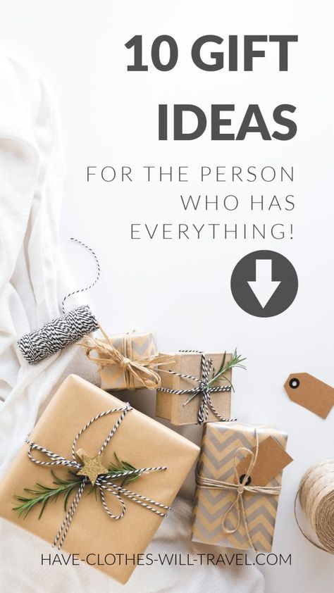 10 Gift Ideas for the Person Who Has Everything // From the wine-lover to the workaholic and more - there's a gift idea for your hard to shop for people in this post! #christmas #gifts #giftideas #giftguide #holidays #gift Diy Sewing Gifts For Women, Small Sewing Projects For Gifts, Sewing Gifts For Women, Presents Wrapping Ideas, Womens Gift Guide, Amazon Gift Guide, 10 Gift Ideas, Trending Christmas Gifts, Gift Guide Women