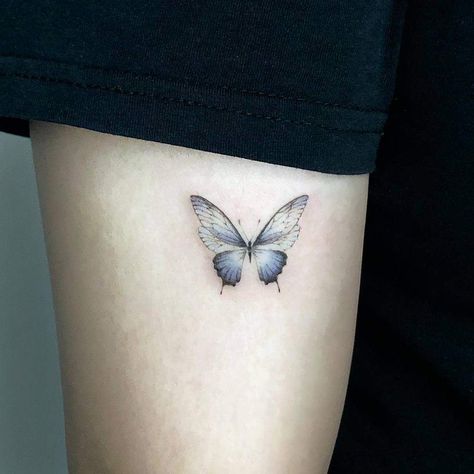 Butterfly Tattoo Korean, Tattoos In Korean, Korean Tattoo Ideas, Tattoo Korean, Butterfly Foot Tattoo, Negative Tattoo, Monarch Butterfly Tattoo, Korean Tattoo, Butterfly Tattoo Ideas