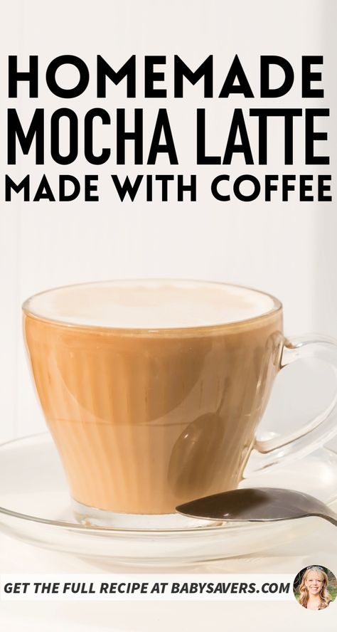 How to make a mocha with coffee - just brewed coffee, no espresso needed! Make this delicious hot coffee drink with coffee from your coffee pot or Keurig. Hot Coffee Drinks Recipes At Home, Hot Coffee Drinks At Home, Nescafe Recipe, Cafe Mocha Recipe, Mocha Coffee Recipe, Mocha Latte Recipe, Homemade Cafe, Hot Teas, Homemade Mocha