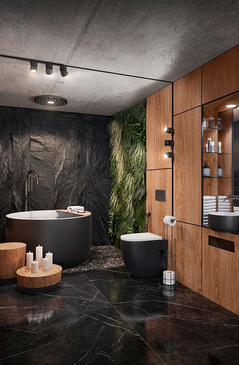 Modern Spa Like Bathroom, Design Interior Baie, Color Bathroom Design, Modern Small Bathrooms, Luxury Master Bathrooms, Architecture Bathroom, Bathroom Inspiration Modern, Bathroom Decor Luxury, Decor Baie