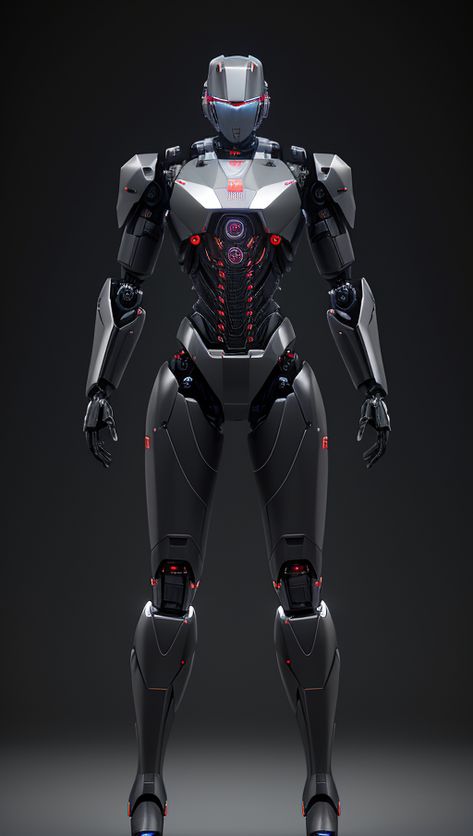 Humanoid Robot Concept Art, Male Robot, Robot Designs, Cyborgs Art, Drones Concept, Humanoid Robot, Sci-fi Armor, Fantasy Props, Power Armor