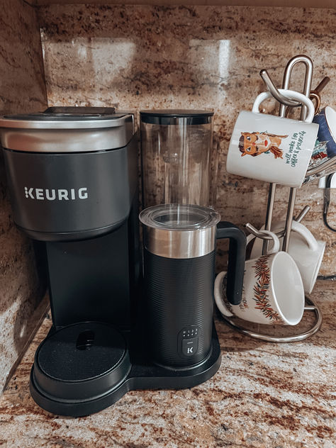 One of my favorite purchases of 2023...the Keurig K-Cafe Smart System. Small Keurig Station, Keurig Stand, Keurig K Cafe, Iced Coffee Recipe Keurig, Keurig Station, K Cafe, Keurig Coffee Station, Wellness Content, Pod Coffee Makers