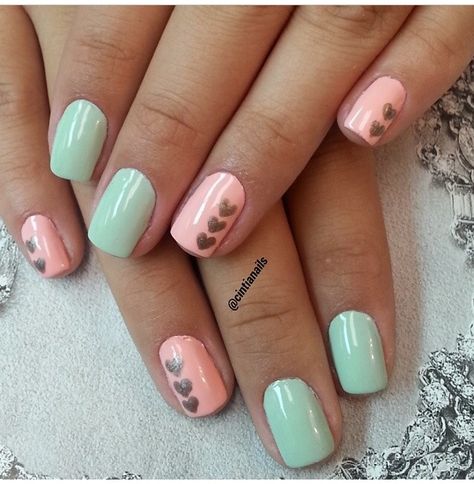 Elegant Touch Nails, Mint Green Nails, Mint Nails, April Nails, Pastel Nails Designs, Romantic Nails, Gel Nail Art Designs, Cute Gel Nails, Dipped Nails