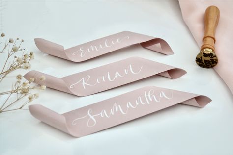 Wedding place cards, Escort Cards, Wedding decor, Table settings, Wedding place settings, Name cards Place Settings Name Cards, Calligraphy Wedding Stationery, Table Settings Wedding, Bridgerton Wedding, Wedding Decor Table, Monet Inspired, Wedding Name Cards, Wedding Place Settings, Wedding Name