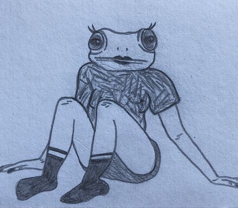 Strange Drawings Weird, Drawing Of Frog, Hella Sketchy, Drawing Weird, Cats Art Drawing, Weird Drawings, Arte Grunge, Easy Doodles, Easy Art