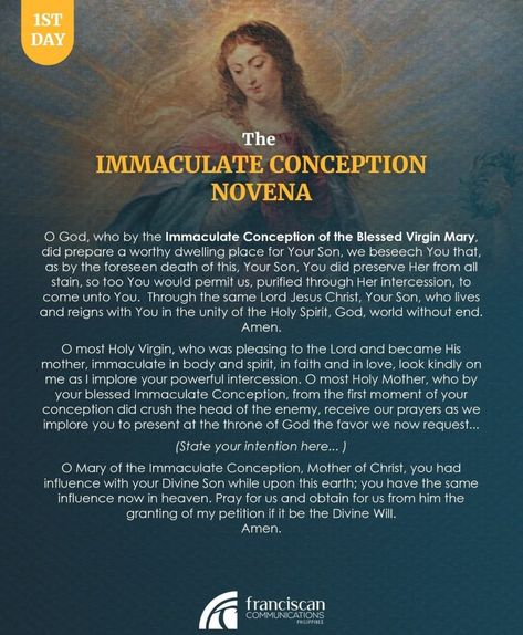 Immaculate Conception Prayer, Immaculate Conception, Jesus Images, Blessed Virgin, Blessed Virgin Mary, Faith Quotes, Inspirational Words, Meditation, Jesus