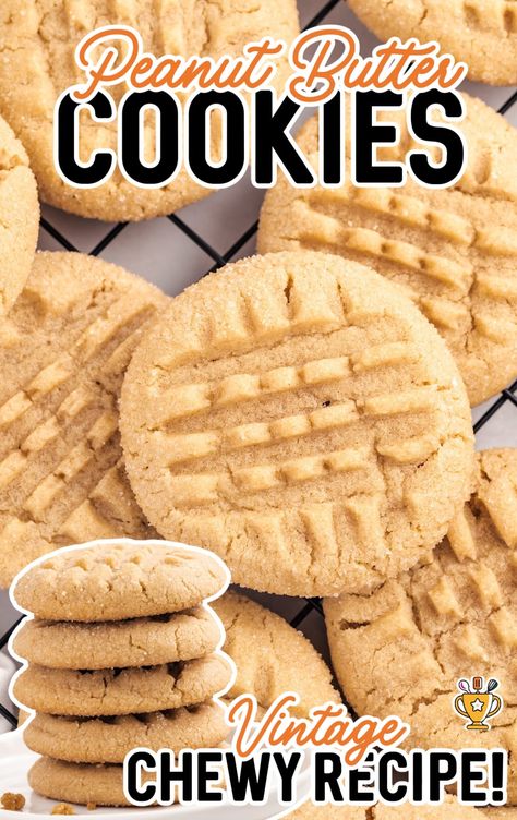 Soft Chewy Peanut Butter Cookies Recipes, Chewy Peanut Butter Cookies Recipe, How To Make Peanut Butter Cookies, Soft And Chewy Peanut Butter Cookies, Jif Peanut Butter Cookies, Best Peanut Butter Cookies Ever, Cookie Recipes Peanut Butter, Chewy Peanut Butter Cookie Recipe, Crisco Cookies