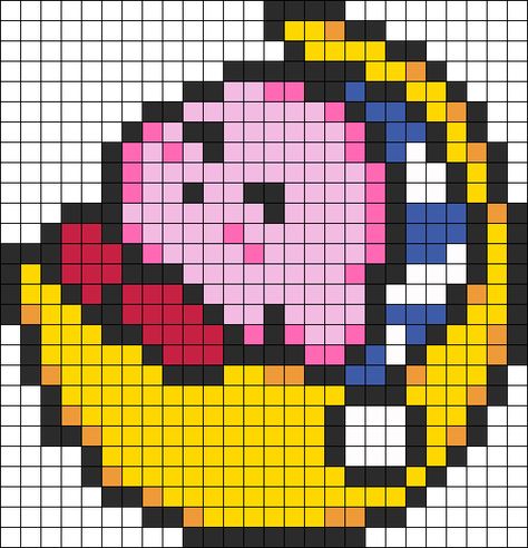 Sleepy Kirby Perler Bead Pattern / Bead Sprite Pixel Art Kirby, Sleepy Kirby, Grille Pixel Art, Image Pixel Art, Pixel Art Minecraft, Perler Beads Ideas, Pokemon Perler Beads, Fuse Bead Patterns, Easy Pixel Art