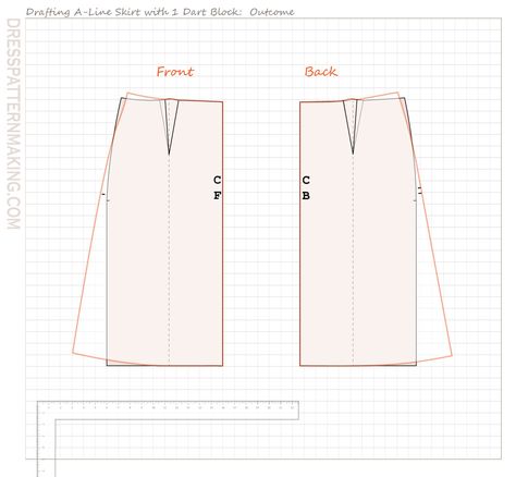 Dart Manipulated Skirt, Fitted A-line Skort With Lined Skirt, Aline Skirt Pattern Drafting, Basic Skirt Block Pattern, Gored Skirt Pattern Drafting, A Line Skirt Pattern, Block Dress, Looking For Someone, Sewing Studio