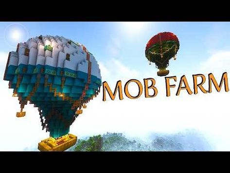 I Built A Hot Air Balloon Mob Farm In Minecraft Block By Block - YouTube Minecraft Hot Air Balloon, Farm In Minecraft, Build In Minecraft, Minecraft Blocks, Minecraft Survival, Minecraft Tutorial, Minecraft 1, Hot Air Balloon, Air Balloon