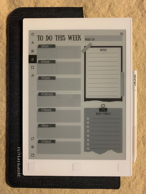 Remarkable 2 Tips, Vacation Planning Template, Remarkable Tablet, Week Template, Remarkable 2 Templates, E Ink Display, Remarkable 2, To Do Planner, Family Command Center