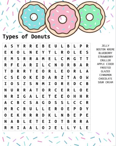 National Donut Day | Donut Party Games - Free Printables Doughnut Printables Free, Donut Day Decorations, Donut Party Printables Free, National Donut Day Activities, Donut Bingo Printable Free, Donut Games For Adults, Two Sweet Party 2nd Birthday Games, Donut Seeds Free Printable, Donut Party Games For Kids