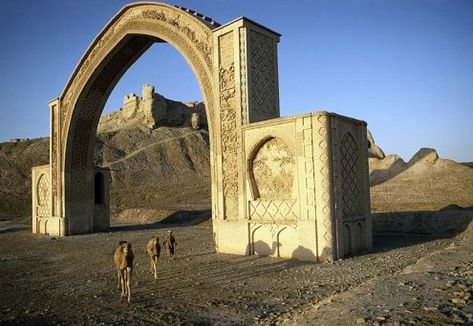 Arch: Qala-e-Bost Arch, Afghanistan | Spitball Army French Arch, Afghanistan Photography, Afghanistan Culture, Round Arch, Brick Arch, National Geographic Magazine, Architecture Drawing Art, 11th Century, Silk Road