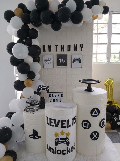 Ps5 Birthday Party Decoration, Playstation Party Theme, Playstation 5 Party Decorations, Ps5 Party Ideas, Ps5 Birthday Party Ideas, Playstation Party Ideas, Play Station Party Ideas, Playstation Birthday Party Ideas, Playstation Birthday Party