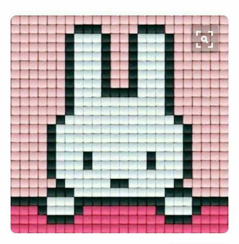 Blanket Hood, Rabbit Cross Stitch, Pixel Art Templates, Baby Sweater Knitting Pattern, Pixel Crochet, Pola Kristik, Mini Cross Stitch, Iron Beads, Crochet Tapestry