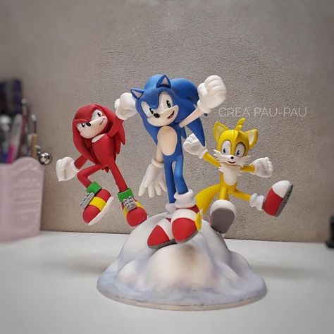 Sonic Cakes, Sonic Cake, Sonic Party, Cake Models, Fondant Tutorial, Modeling Clay, Cake Topper, Art Wallpaper, Sonic