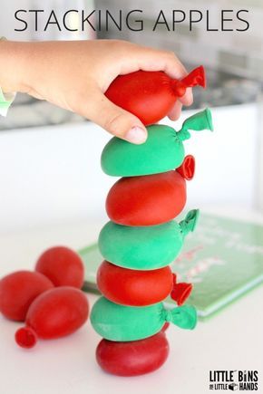 Apple Squeeze Balls Fall Book Activity Themes Preschool, Apple Lesson Plans, Games Preschool, Preschool Apple Theme, September Preschool, Apple Lessons, Apple Preschool, Apple Unit, Preschool Units