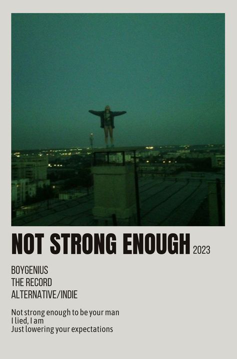 Boygenius Not Strong Enough, Not Strong Enough Boygenius Poster, The Record Boygenius, Boygenius Poster, Album Prints, Dorm Prints, Minimal Posters, Song Posters, Pee Pee