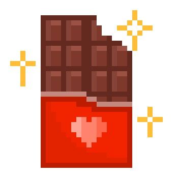 Pixel Art Chocolate, Pixel Chocolate, Pixel Food, Pixel Art Food, Red Desserts, 8 Bit Art, Pixel Beads, Chocolate Art, Cute Food Drawings