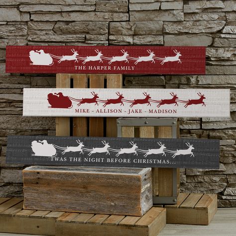 Christmas Wooden Signs, Personalized Wooden Signs, Dollar Store Christmas, Christmas Signs Wood, Christmas Wood Crafts, The Night Before Christmas, Christmas Wood, Xmas Crafts, Christmas Signs