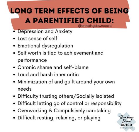 Healing From Parentification, Emotional Parentification, Parentified Daughter, Parentified Child, Mom Life Quotes, Inner Child Healing, Therapy Counseling, Emotional Awareness, Therapy Worksheets