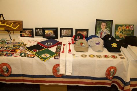 eagle scout court of honor table decorations | Eagle Court of Honor Display Table Court Of Honor Decorations, Court Of Honor Ideas, Eagle Scout Project Ideas, Eagle Court Of Honor, Eagle Ceremony, Eagle Scout Court Of Honor, Boy Scouts Eagle, Eagle Scout Ceremony, Court Of Honor