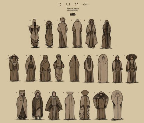 Dune Characters, Bene Gesserit, Dune Art, Denis Villeneuve, Design Motifs, Sketches Of People, Weta Workshop, Workshop Design, Desi Aesthetic