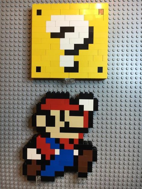 Lego Super Mario Ideas, Pixel Art Wall, Pixel Art Ideas, Lego Crafts, Architecture Center, Lego Mario, Crafts To Do When Your Bored, Retro Games Room, Lego Videos