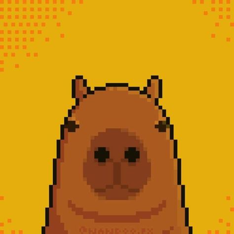 Capybara Profile Pic, Pixel Capybara, Pixel Art Profile Picture, Capybara Pixel Art, Capybara Pfp, Emperor Justinian, Pixel Pfp, Pixel Art Templates, Pixel Drawing