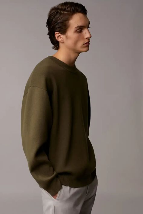 Male Jumper, Cos Man, Spring Knitwear, Mens Smart Casual Outfits, Latest Clothes For Men, Smart Casual Men, Oversize Sleeves, Half Sleeve Shirts, Oversized Jumper