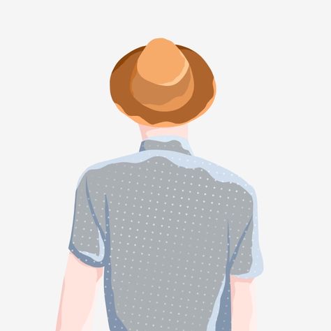 Man Back View, Man Back, 2000 Cartoons, Man Png, Hat Png, School Cartoon, Man Illustration, Font Illustration, Cartoon Man