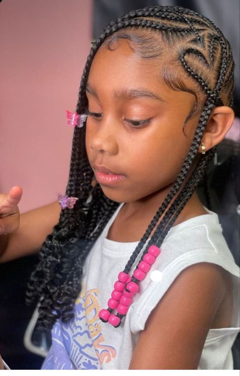 Kids Valentines Hair Girl Hairstyles Black, Heart Hairstyle Braids Kids, Toddler Graduation Hairstyles, Braided Heart Hairstyles Black Hair Kids, Kids Heart Braided Hairstyles, Valentine’s Day Braids, Kids Braided Hairstyles With Hearts, Valentines Hairstyles For Kids Black, Kids Braids With Heart Design