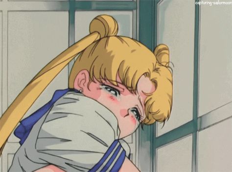 Sailor Moon, Crying, Sad Serena Sailor Moon, Sailor Moon Gif, Sailor Moons, Weeping Woman, Crying Gif, Sailor Moon Tattoo, Moon Icon, Sailor Moon Aesthetic, Sailor Pluto