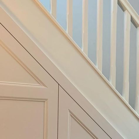 Todd James Handcrafted Kitchens and Bedrooms on Instagram: "Another one finished today! Under stairs drawers sprayed in Farrow and Ball ‘Wevet’ . @eurofitdirect drawer runners . #carpentry #joinery #bespoke #handmade #understairstorage #farrowandball #wevet #homedecor #home #interiordesign" Farrow And Ball Wevet, Under Stairs Drawers, Todd James, Understair Storage, Farrow And Ball, Drawer Runners, Kitchens And Bedrooms, Under Stairs, Another One