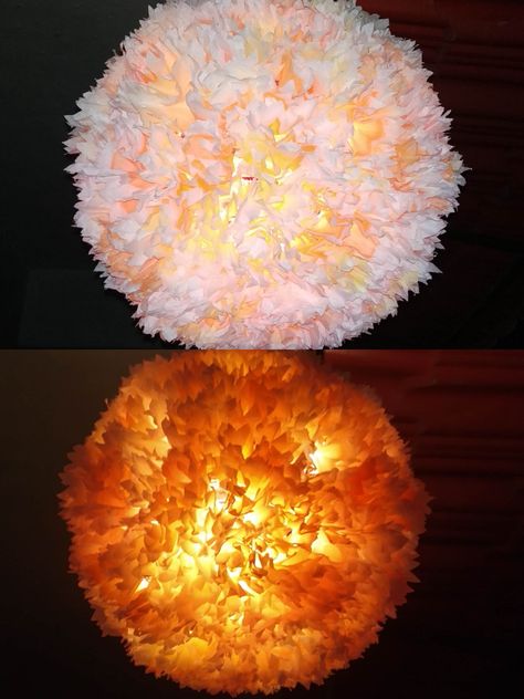 made out of tissue paper and fevicol Diwali Lamps, Best Out Of Waste, Tissue Paper, Diwali, Paper Lamp, Making Out, Novelty Lamp, Table Lamp, Flowers