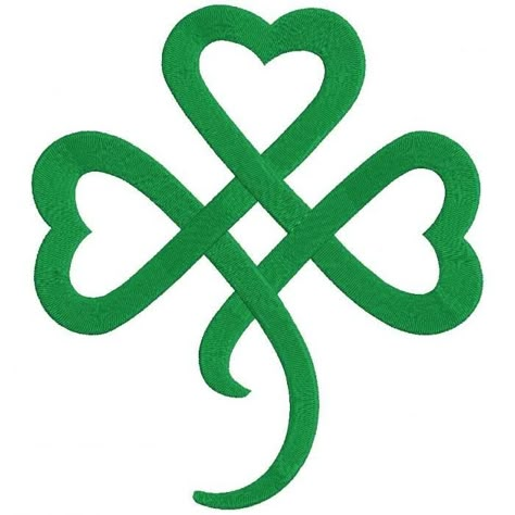 Embroidery Patterns Heart, Celtic Clover Tattoos, Celtic Clover, Embroidery Machine Ideas, Shamrock Tattoos, Clover Tattoo, Best Embroidery Machine, Irish Tattoos, Clover Tattoos