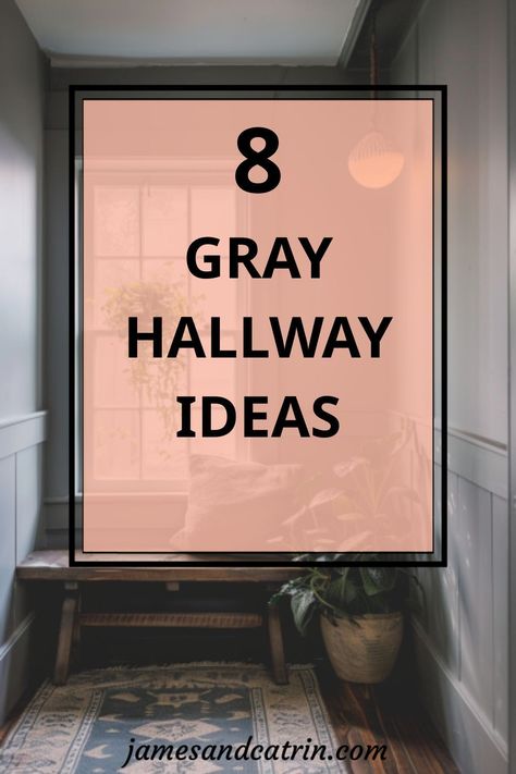 Step into style with our curated gray hallway ideas, perfect for adding a touch of class to your home. From sleek modern designs to cozy traditional vibes, find the inspiration you need to transform your hallway into a welcoming space. 🌟💼 #GrayHallwayIdeas Grey Entrance Hall, Hallway Grey And White, Dark Grey Entrance Hall, Grey Wallpaper Hallway, Hallway Runner Rug Grey Floor, Grey Hallway Ideas, Grey Hallway, Stone Bench, Interior Accents