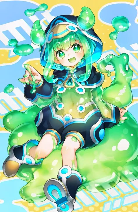 Slime Girl Character Design, Slime Character Design, Draw Slime, Dress Character Design, Digital Art Oc, Monster People, Slime Girl, References Female, Slimes Girl