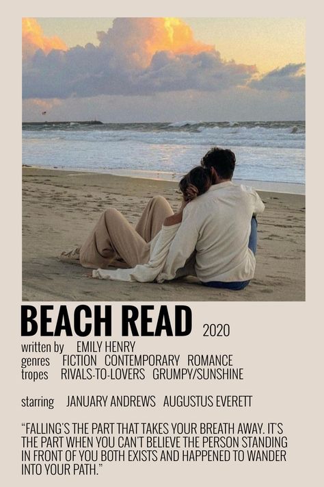 alternative minimalist polaroid poster made by @angietanaa (me) book by emily henry Emily Henry Poster, Book Poster, Emily Henry, Beach Read, Polaroid Poster, Movie Poster Wall, Book Wall, Romantic Books, Book People