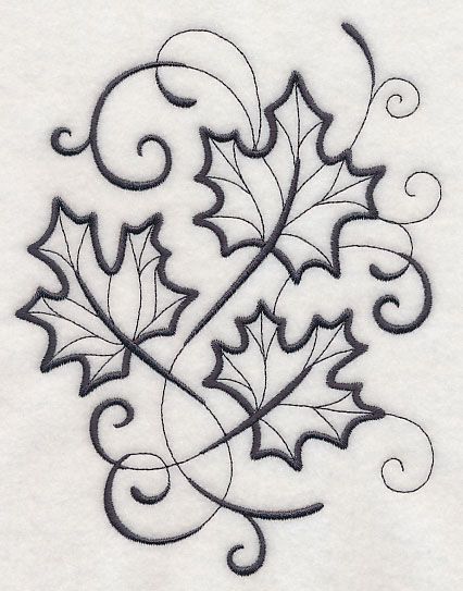 Inky Maple Leaves design (L5609) from www.Emblibrary.com Fall Apparel, Wood Burning Crafts, Leaves Design, Pola Sulam, Hand Embroidery Design Patterns, Tattoo Pattern, Maple Leaves, Embroidery Library, Hand Embroidery Design