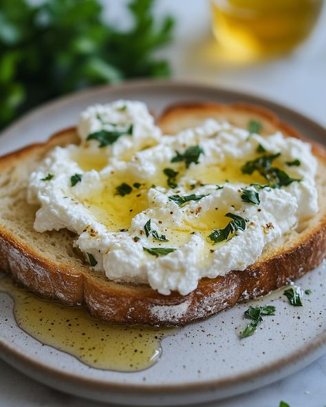 This easy Sourdough Toast with Ricotta and Honey is a game-changer for breakfast! It’s creamy, sweet, and oh-so-delicious. You just can't go wrong with this combo!  For a delicious crunch, toast your sourdough until golden brown, then spread creamy ricotta cheese over the top. Drizzle with sweet honey for that perfect finish!  Ingredients:  - Sourdough bread - Ricotta cheese - Honey   For the detailed recipe and more toppings ideas, Link in first comment [👇] [👇]  This toast is a total crowd-pleaser! Everyone will be asking for more.   #SourdoughToast #RicottaCheese #BreakfastIdeas #EasyRecipes #SweetAndSavory Sourdough Toast Toppings, Sourdough Toast Recipes, Sourdough Bread Toppings Ideas, Sourdough Toast Ideas, Ricotta And Honey, Toast Sourdough, Bread Toppings, Sourdough Toast, Ricotta Toast