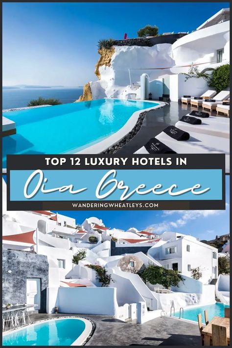 Travel In Greece, Luxury Places, Greece Resorts, Hotels In Greece, Oia Greece, Top Honeymoon Destinations, Greece Hotels, Honeymoon Hotels, Most Luxurious Hotels