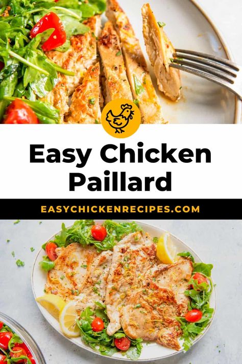 Chicken Palliards, Chicken Paillard Recipe, Chicken Pillard Recipe, Paillard Chicken, Chicken Pillard, Dinner With Chicken, Summer Suppers, Chicken Paillard, Crispy Chicken Breast