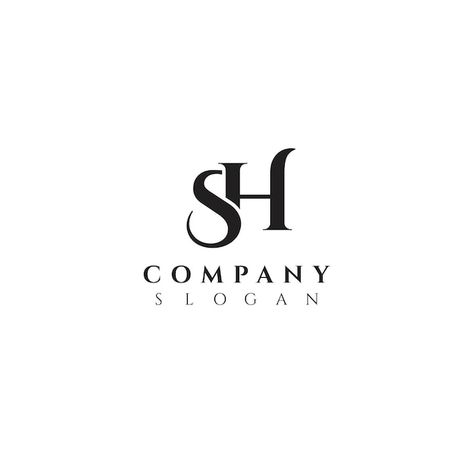 S H Logo Design, Hs Logo Design Letter, H And S Logo, Two Letter Logo Design, H Logo Design Letter, H S Logo, S Logo Design Letter, Lash Business Logo, Logo With Tagline