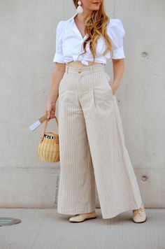 Pants Women Fashion, Fashionista Clothes, Pants Pattern, Suit Fashion, Pants Outfit, Look Fashion, White Shirt, Classy Outfits, African Fashion