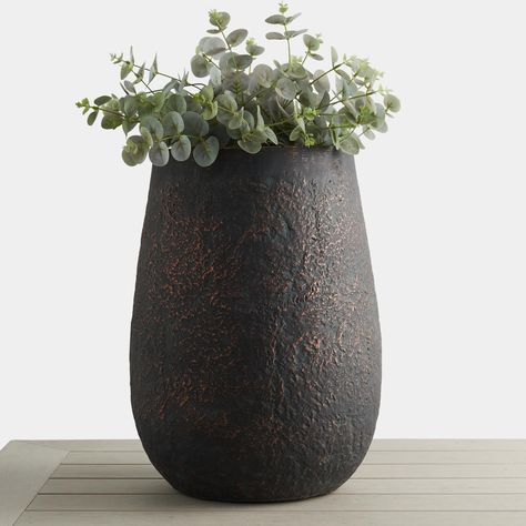 PRICES MAY VARY. Stylish and Versatile - Whether showcasing plants indoors, or placing them on front steps, porch, or terrace, this planter seamlessly blends modern, minimalist, and traditional decorations with its unique style and design. Modern Concrete Planter - Adopting advanced concrete formulas and integrated molding, this large planter combines multiple advantages: strength, durability, weather resistance, and damage resistance. Hand Painting - Surface is coated with multiple layers of pa Front Porch Pots, Restoration Hardware Look, Weathered Concrete, Surface Drainage, Front Door Planters, Patio Courtyard, Front Porch Planters, Family Gallery Wall, Porch Planters