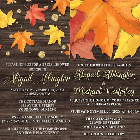 I'm running an #autumntheme today - here's the first of many #autumnwedding inspo ideas gorgeously warm and simple #autumnweddinginvitation by @artisticallyinvited #autumnwedding #autumncolors #autumncolours #autumnleaves #weddingblog #weddingblogger Personalized Wedding Details, Reception Only Invitations, Autumn Reception, Family Reunion Invitations, Vow Renewal Invitations, Fall Bridal Shower Invites, Reunion Invitations, Rustic Wood Background, Wood Wedding Invitations